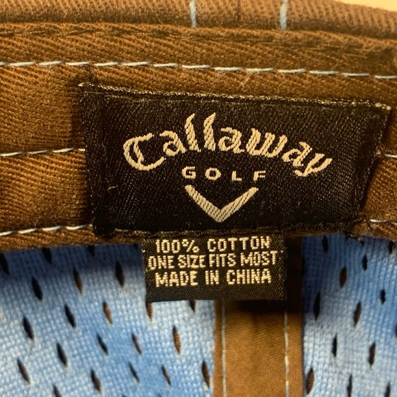 CALLAWAY GOLF Adjustable Brown/Blue Golf Hat Cap - Picture 7 of 7